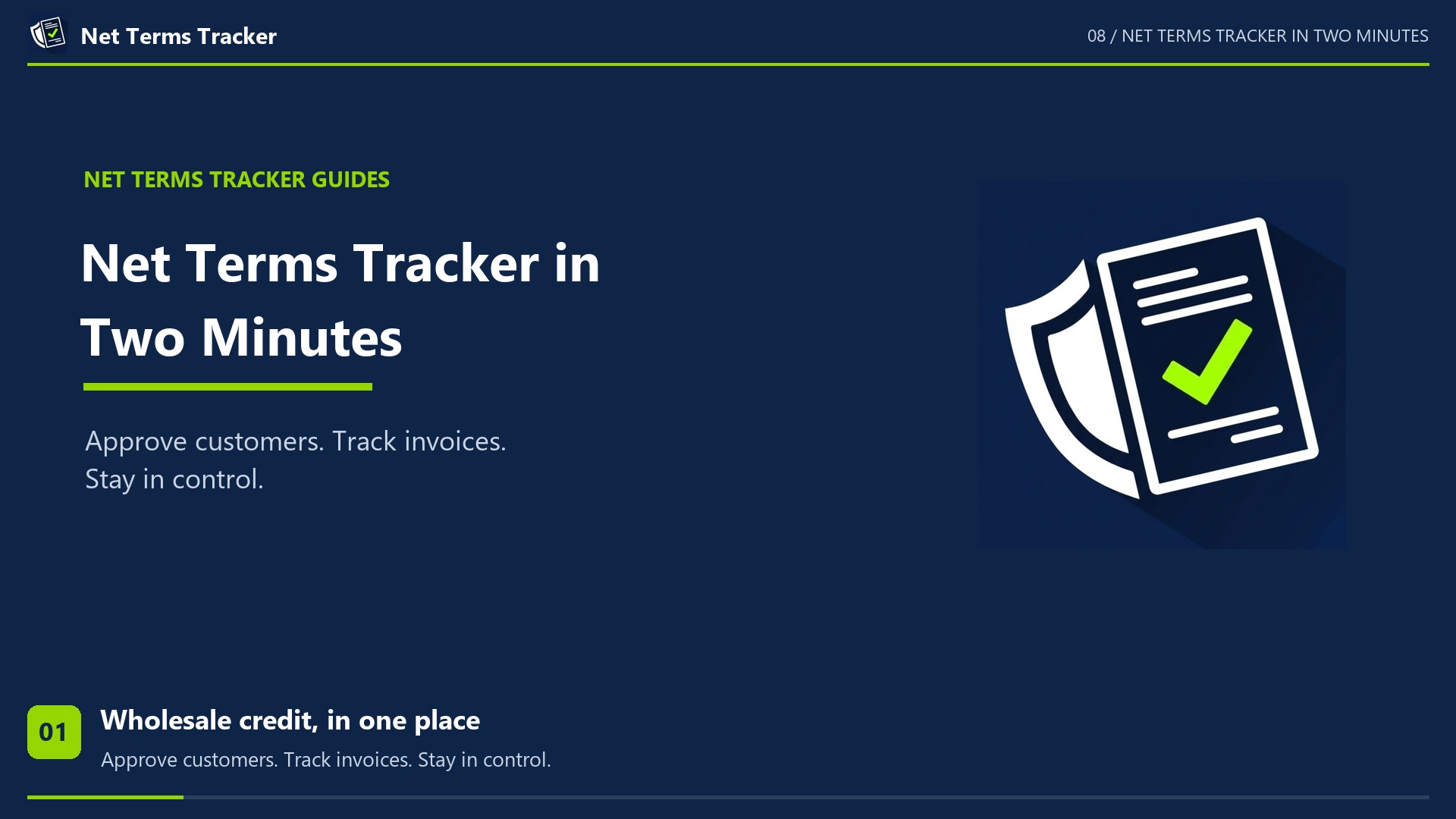 Net Terms Tracker product tour